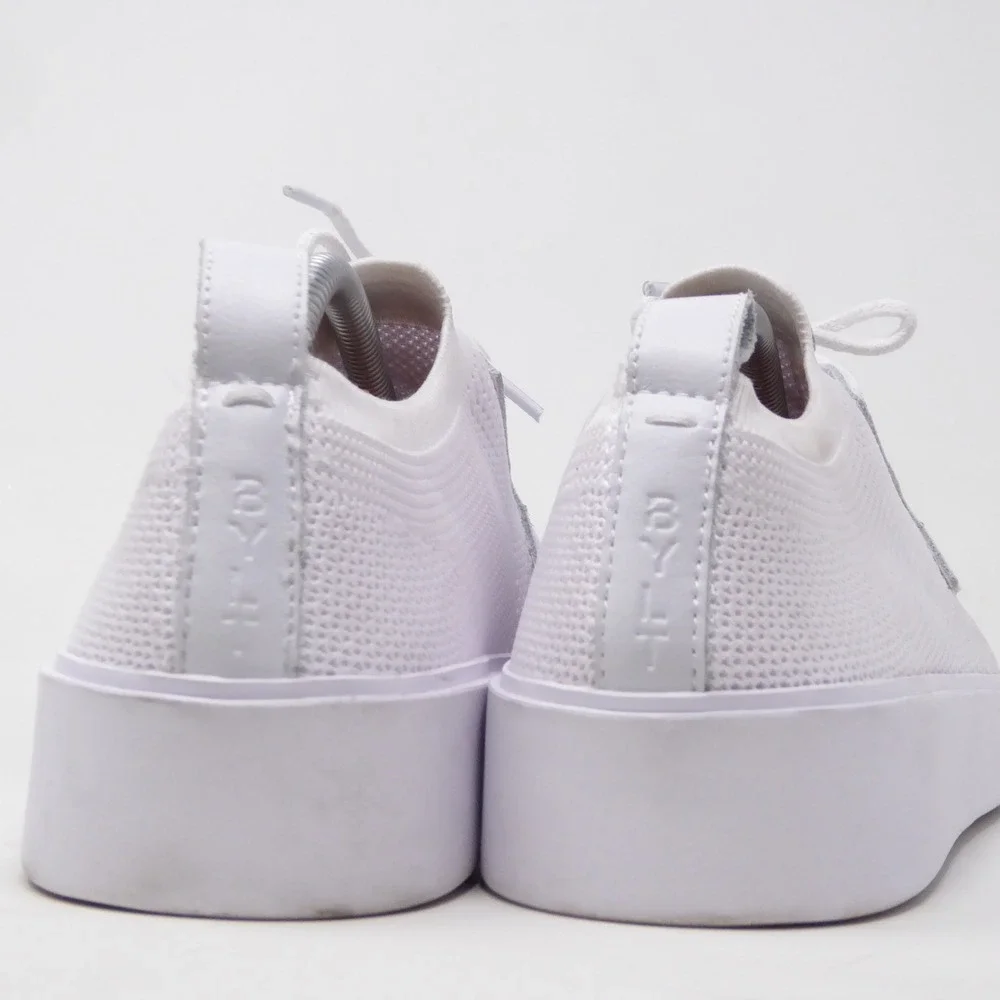 BYLT Mens Lido Knit Shoes White Breathable Casual Sneakers SIze 9
